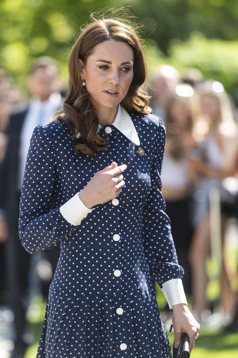 Kate Middleton usa vestido de bolinha que lembra look icônico da princesa Diana (Foto: Getty Images) — Foto: Glamour
