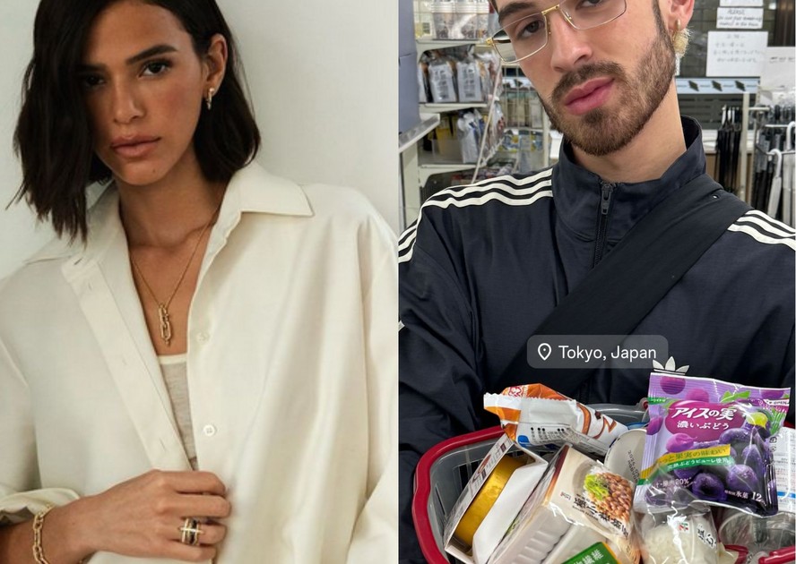 Bruna Marquezine e João Guilherme estão no Japão