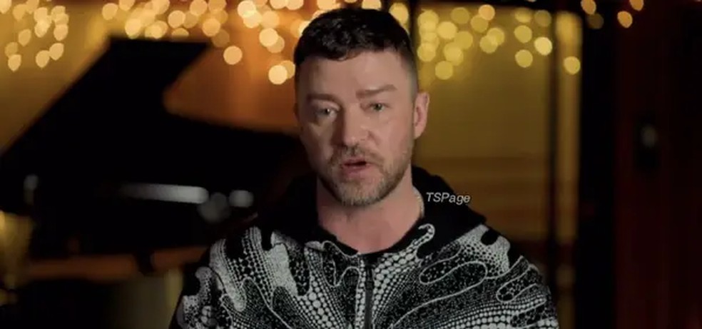 Justin Timberlake num vídeo do iHeart Radio Music Awards 2023 — Foto: reprodução