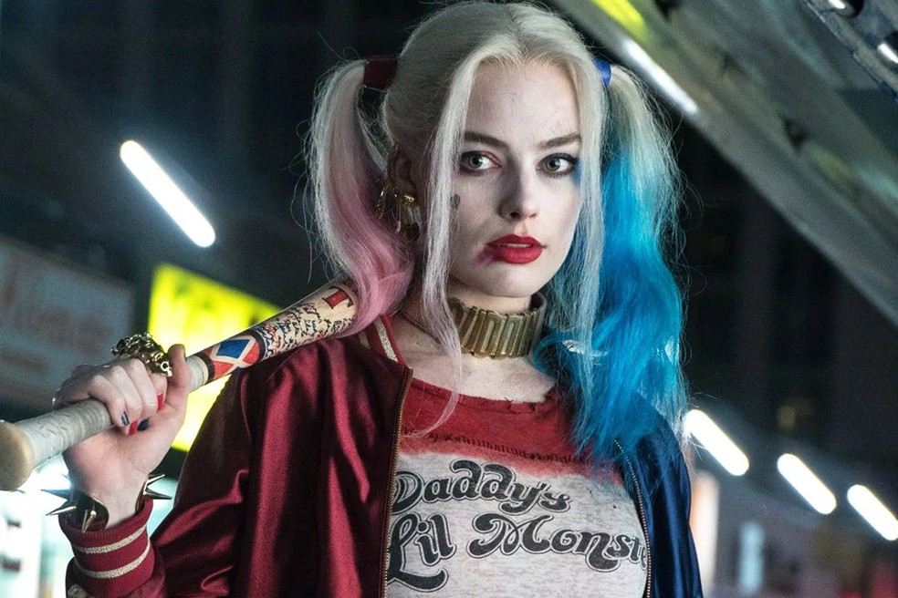 Margot Robbie como a Arlequina em Esquadrão Suicida (2016) — Foto: divulgação