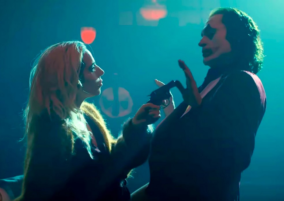 Joaquin Phoenix e Lady Gaga em cena de Coringa: Delírio a Dois — Foto: Reprodução