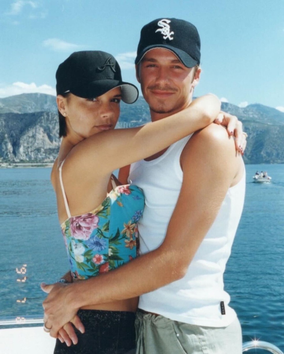 David e Victoria Beckham em foto de viagem a Portofino em 1997 — Foto: Reprodução/Instagram