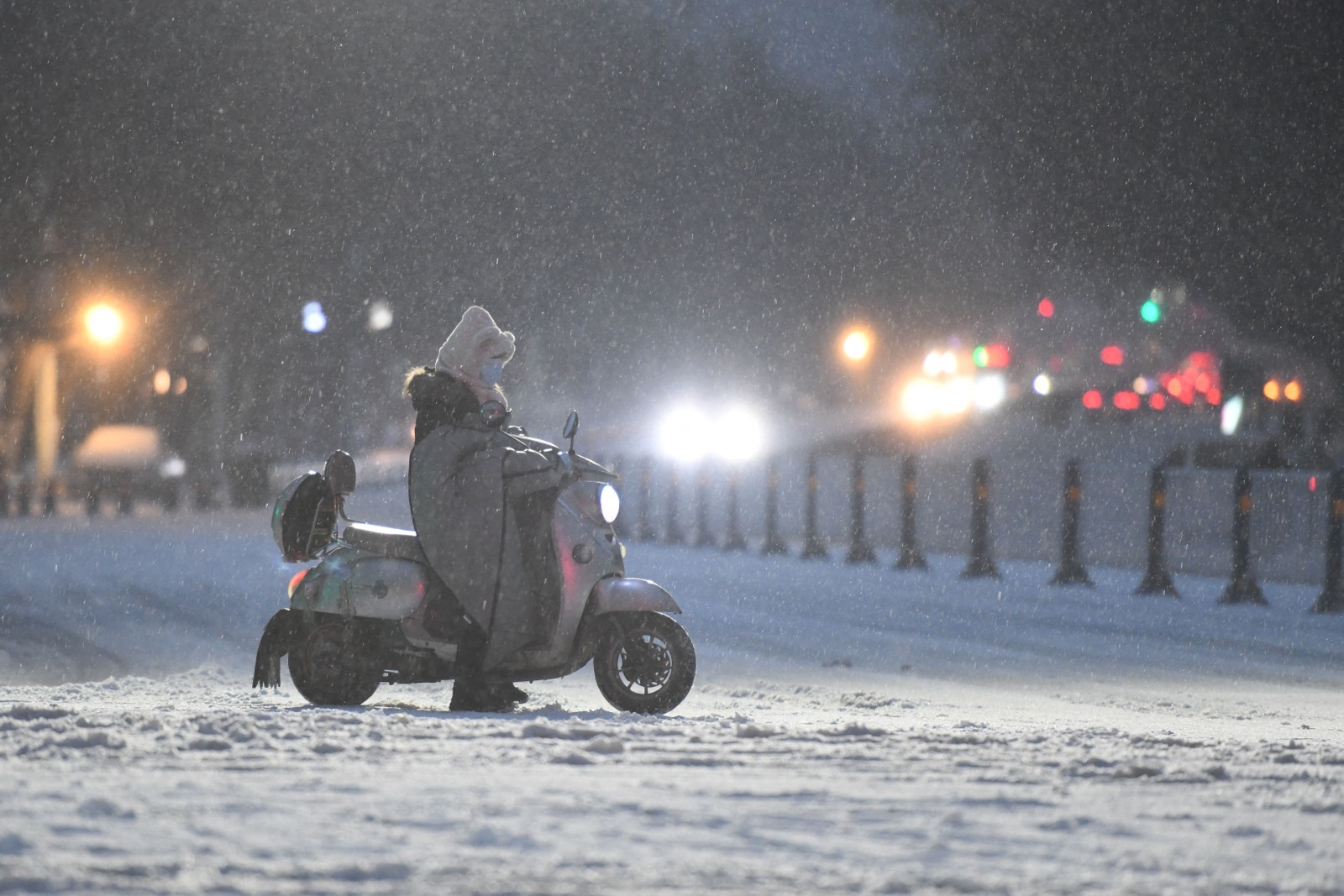 Norte do país enfrenta nevasca e temperaturas a -50°C — Foto: AFP