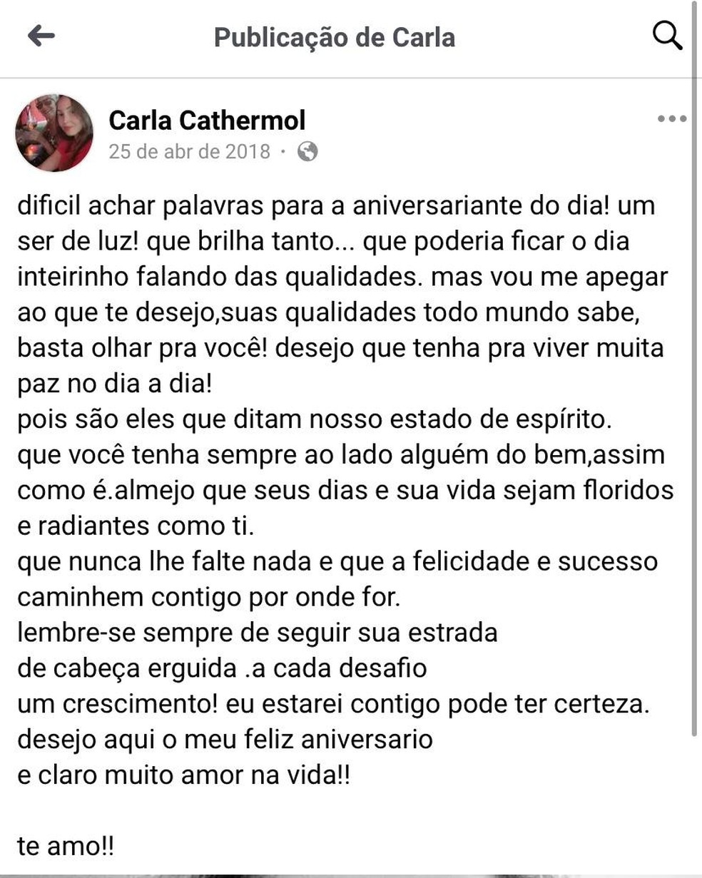 Júlia Cathermol e a mãe Carla — Foto: Reprodução / Redes Sociais