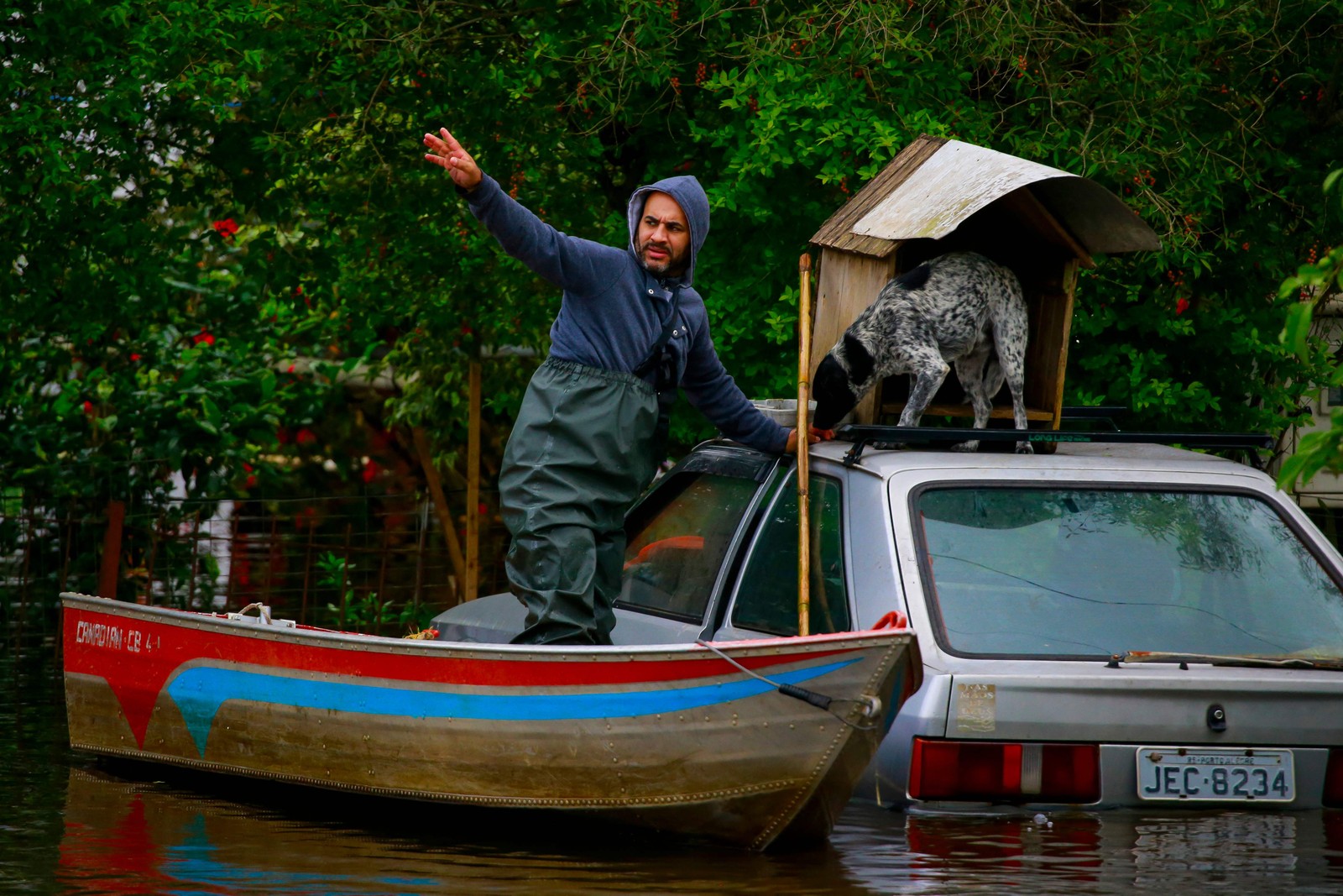 Inundações em Porto Alegre. Um novo ciclone extratropical atinge o Estado do Rio Grande do Sul. — Foto: SILVIO AVILA / AFP