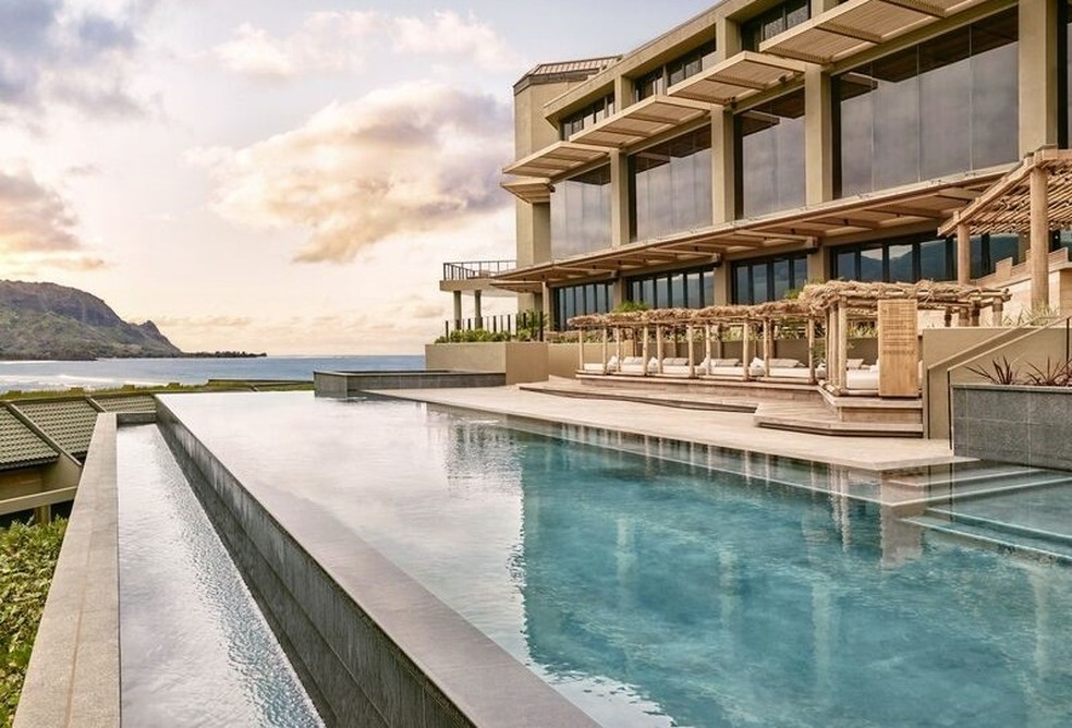 O 1 Hotel Hanalei Bay, em Kauai, prioriza os elementos da natureza — Foto: Divulgação/Avablu /Bloomberg