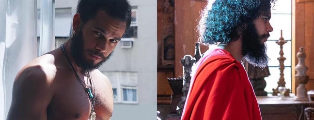 O ator Jorge Florêncio precisou perder 10 kg para interpretar Jesus na novela "Amor perfeito", no ar na faixa das 18h — Foto: Reprodução/Instagram