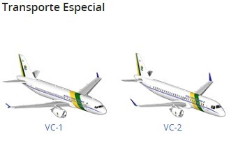 Aeronaves presidenciais — Foto: Reprodução/FAB