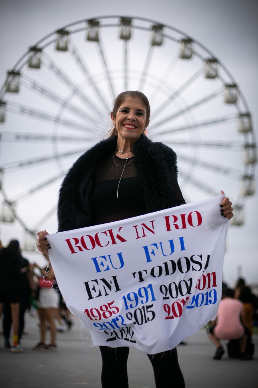 Teresa Cristina Nobre no Rock in Rio 2022: ela foi em todas as edições — Foto: Rebecca Maria/Agência O Globo