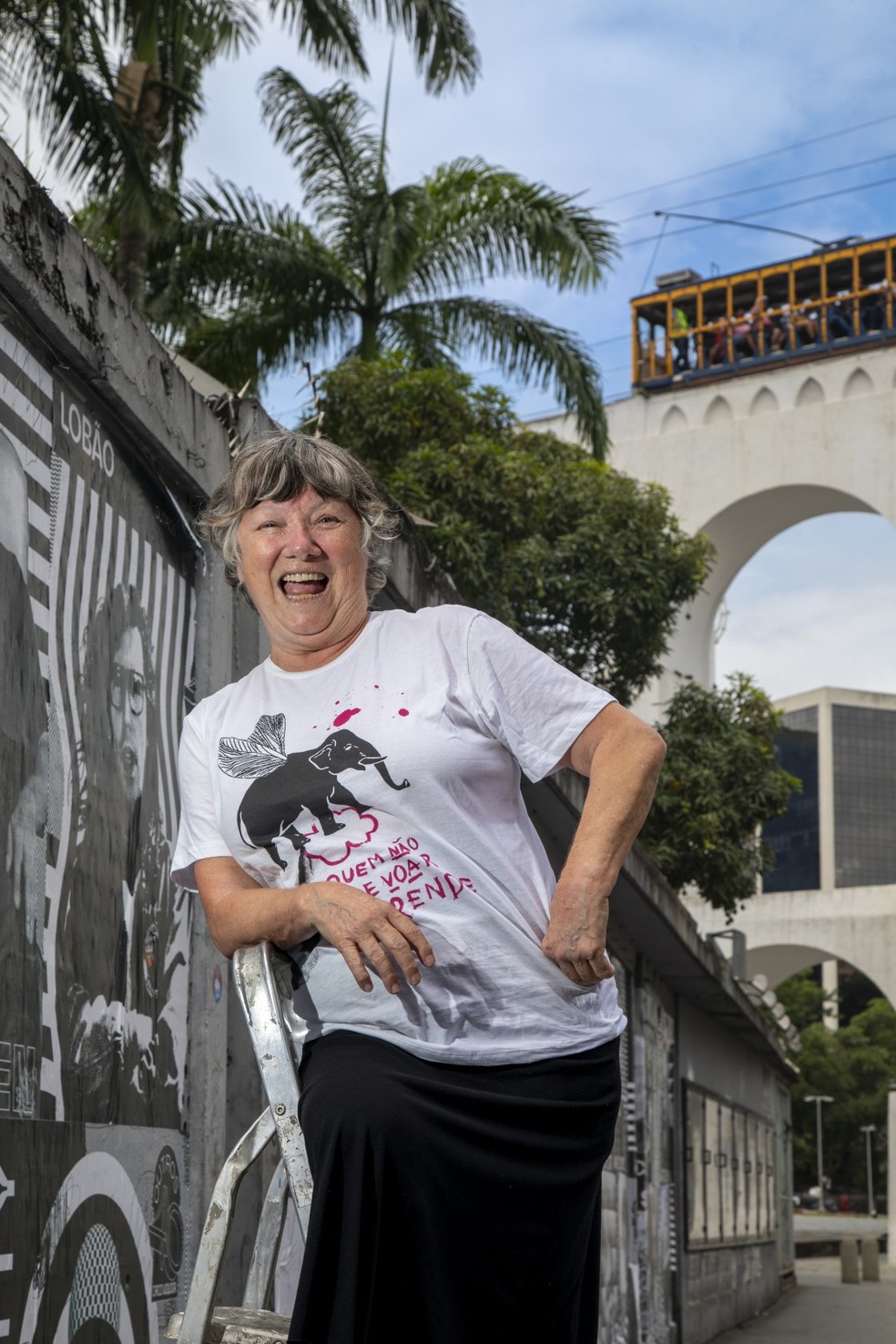 Maria Juçá dirige o Circo Voador desde 1991 e comanda a comemoração de aniversário — Foto: Ana Branco