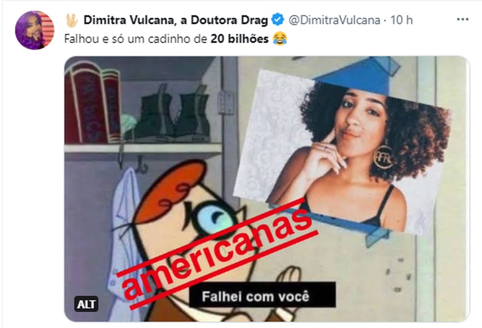 Meme sobre descoberta de rombo de R$ 20 bilhões nas Lojas Americanas — Foto: Twitter / Reprodução