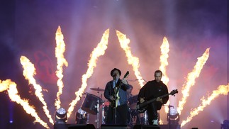 Show do grupo Fall Out Boy no Palco Mundo. — Foto: Alexandre Cassiano