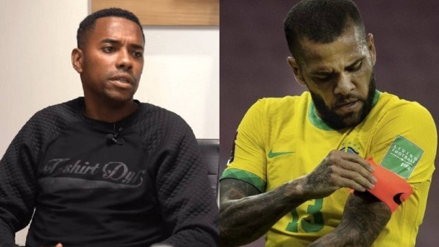 Robinho e Daniel Alves