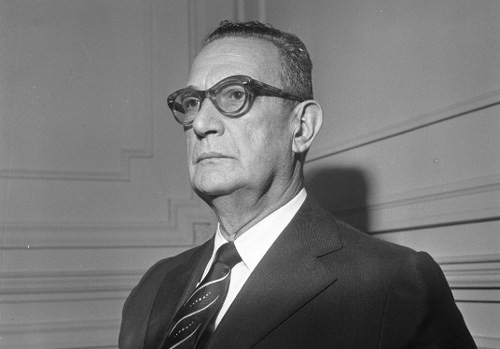 O senador Filinto Müller, ex-chefe de Polícia de Vargas, em 1959 — Foto: Arquivo/Agência O GLOBO