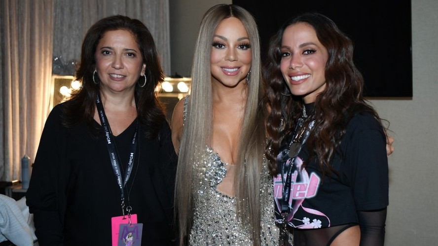 Mariah Carey postou foto com Anitta na rede social