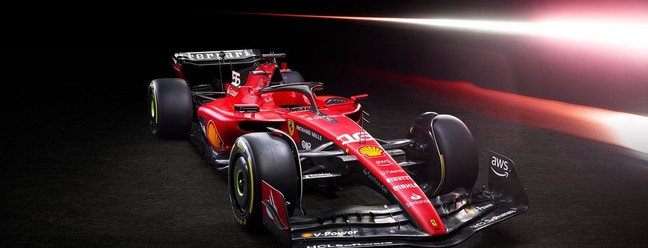 Novo carro da Ferrari para a temporada 2023 — Foto: Divulgação