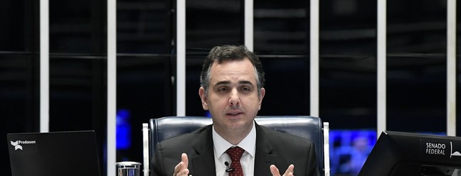 Presidente do Congresso, Rodrigo Pacheco (PSD-MG):  "Há obviedades e questões superadas, inclusive já assimiladas pela sociedade brasileira, que não mais admitem discussão". — Foto: Roque de Sá/Agência Senado