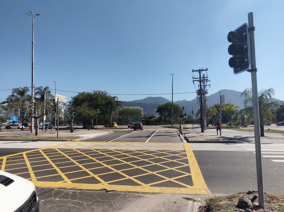 Retorno próximo à Estação do BRT Barra Sul/Pontões na Barra da Tijuca. — Foto: Divulgação/Subprefeitura da Barra