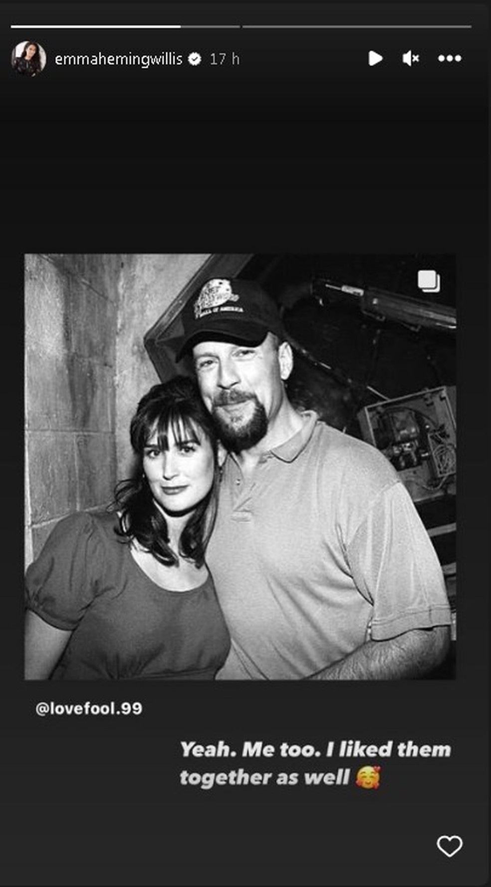 Bruce Willis e Demi Moore — Foto: Instagram