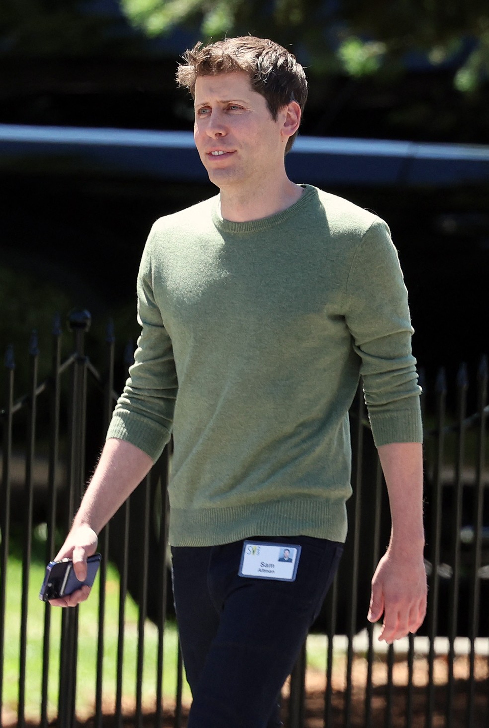 Sam Altman, CEO da OpenAI, criadora do ChatGPT, participa este ano da Sun Valley Conference  — Foto: AFP