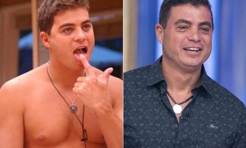 O antes e depois de Dhomini, campeão do BBB 3 — Foto: Divulgação