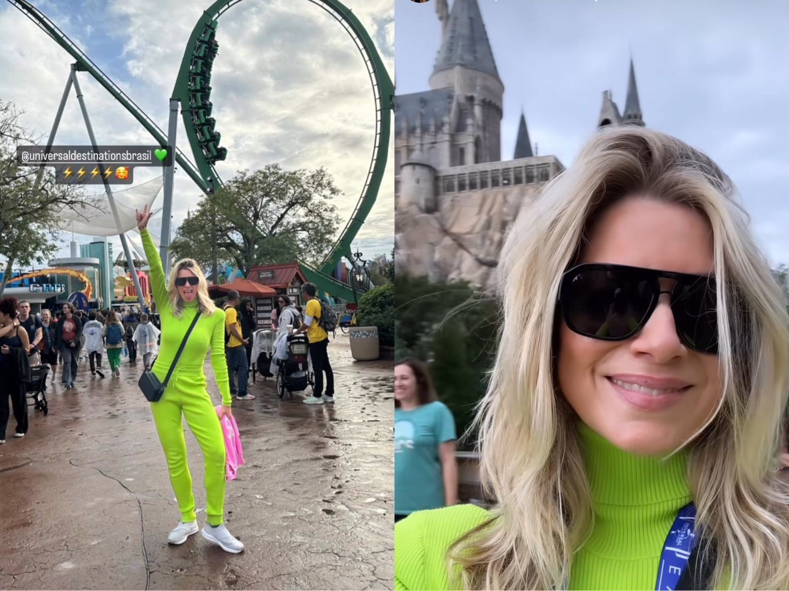 Letícia Spiller está aproveitando os parques de Orlando, na Flórida — Foto: Reprodução/Instagram