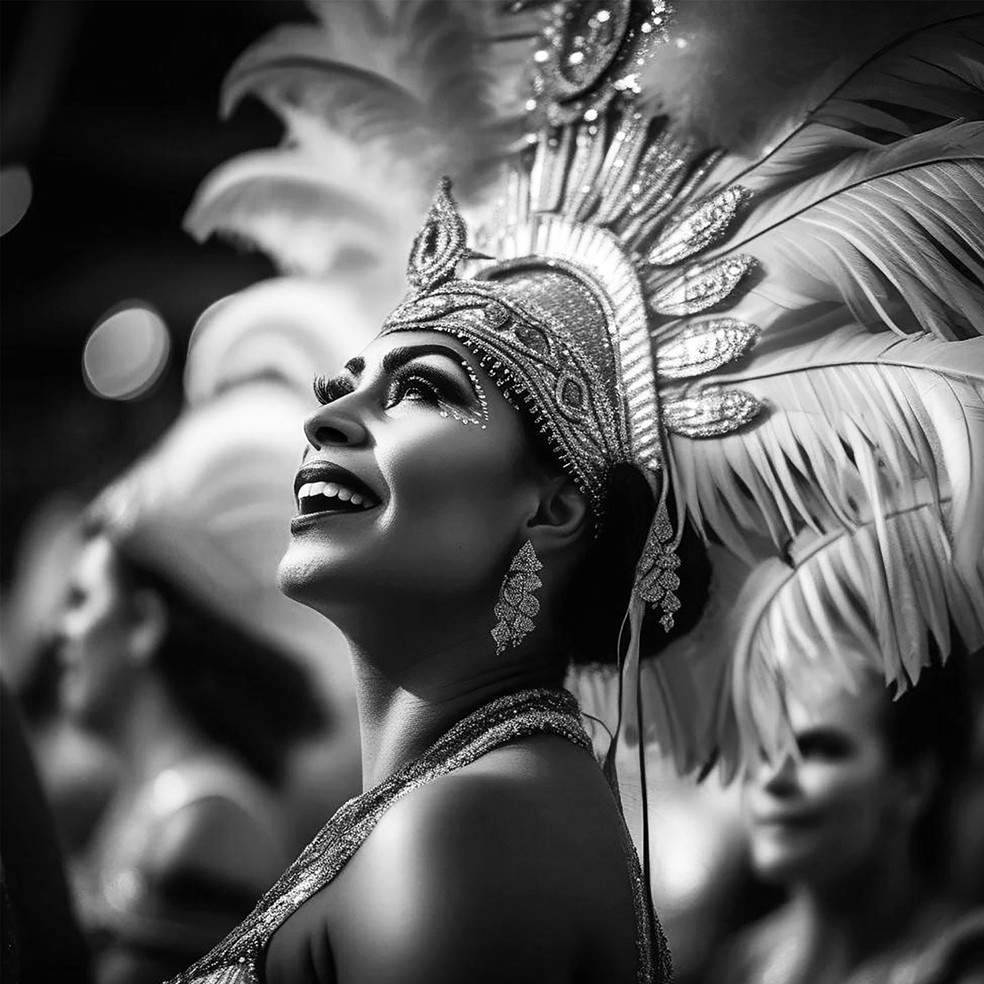 Imagem criada por IA para o livro  “Carnaval Arte” — Foto: Reprodução