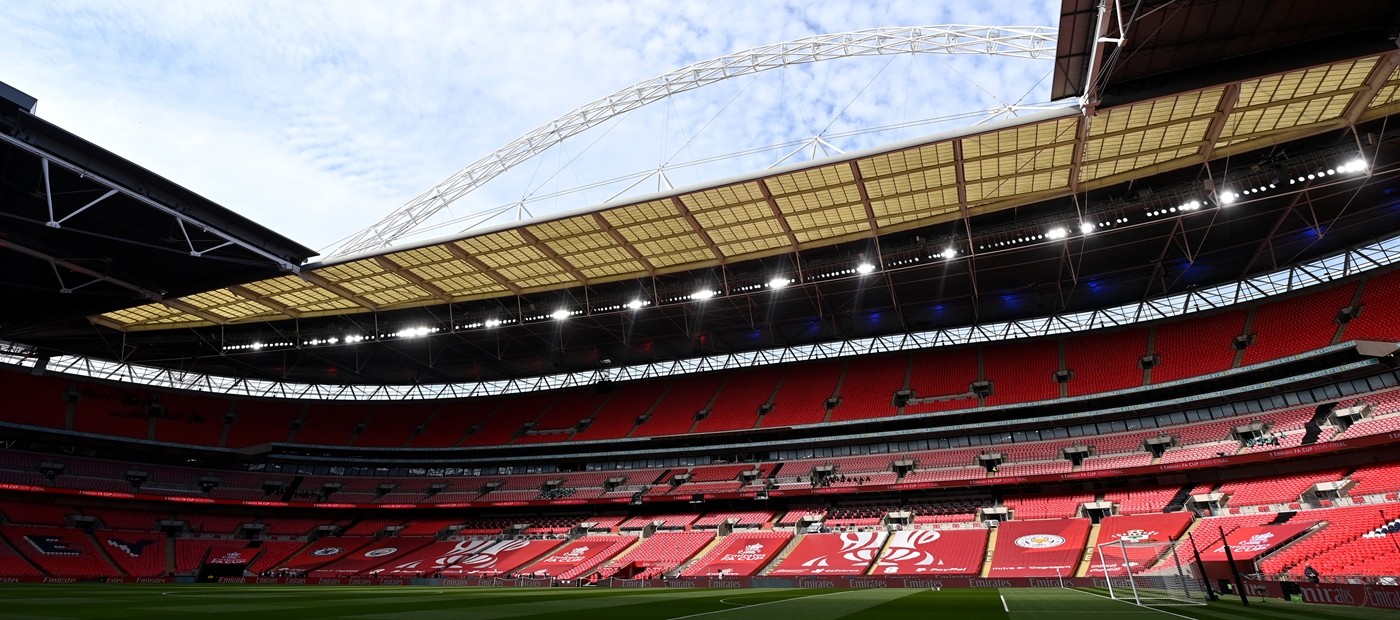 Anfitrião das semifinais e da final da última Eurocopa, em 2021, Wembley deverá voltar a ser o destino da fase final do torneio — Foto: Reprodução