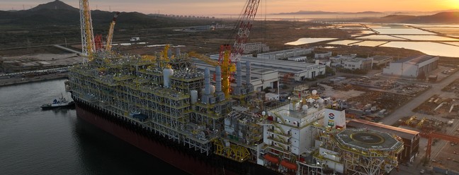 FPSO Anita Garibaldi, na Bacia de Campos (RJ) — Foto: Agência Petrobrás