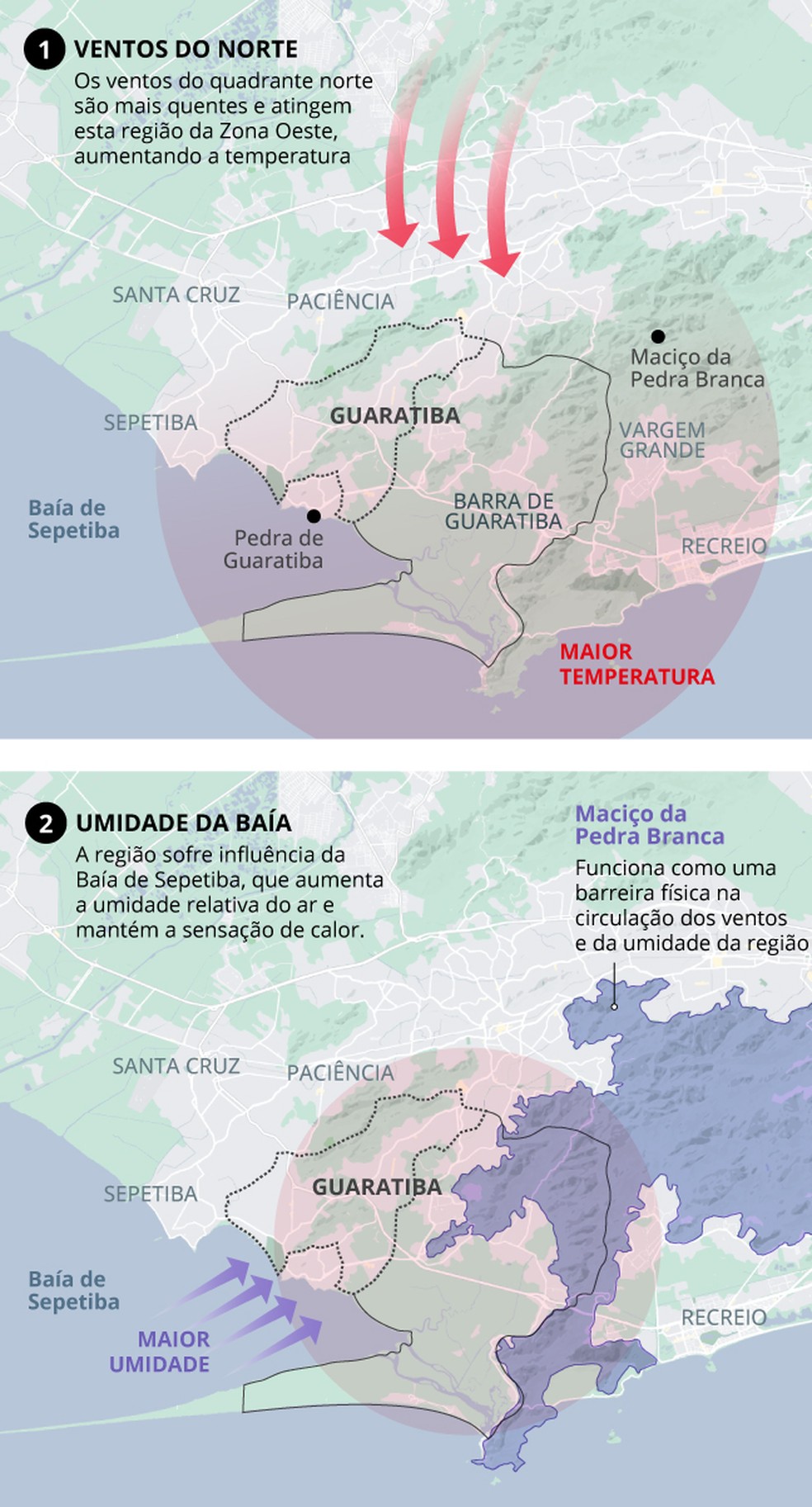 Ventos do norte e umidade explicam as altas temperaturas na região — Foto: O GLOBO