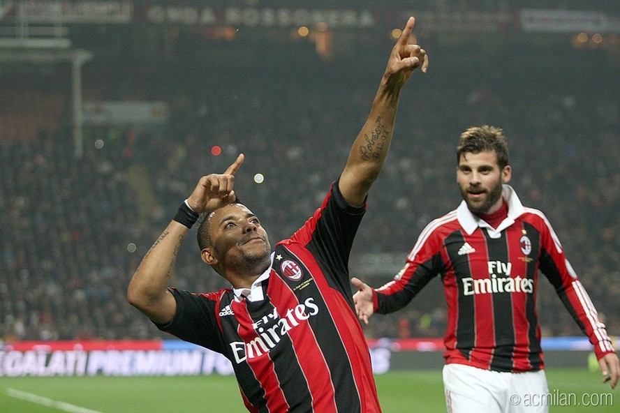 Robinho jogou no Milan durante cinco temporadas