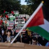 Protesto em Chicago reúne manifestantes que pede o fim da guerra em Gaza - Christian Monterrosa/AFP