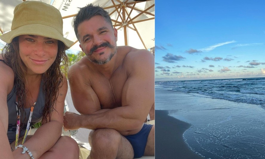 Priscila Fantin abre álbum de fotos de férias com o marido em Pernambuco