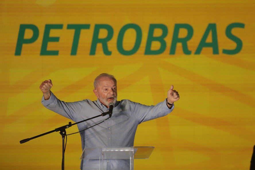 O presidente Luiz Inácio Lula da Silva durante o anúncio de investimentos da Petrobras para a área da cultura em evento no Rio em fevereiro