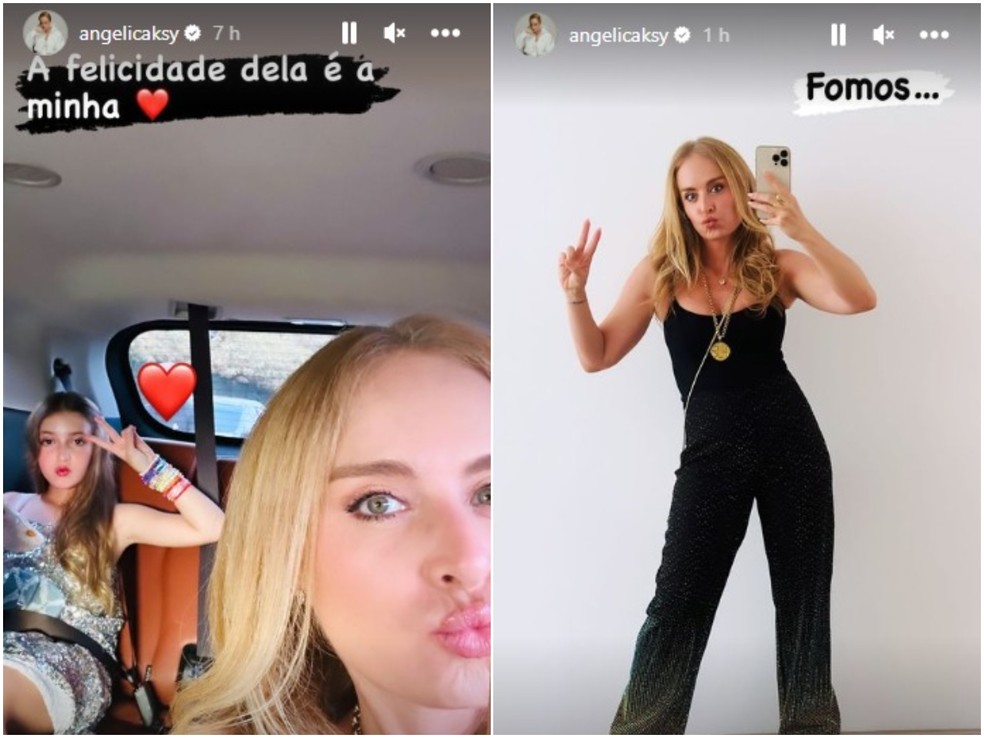 A apresentadora Angélica prestigiou o evento ao lado da filha Eva, de 11 anos — Foto: Reprodução