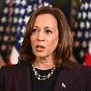 Vice-presidente dos EUA, Kamala Harris, em declarações de imprensa após reunião com o premier de Israel, Benjamin Netanyahu - ROBERTO SCHMIDT / AFP