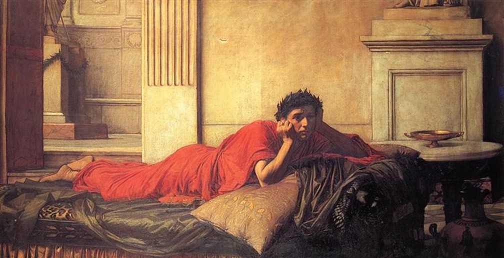Tela 'Remorso de Nero' (1878), de John William Waterhouse — Foto: Reprodução