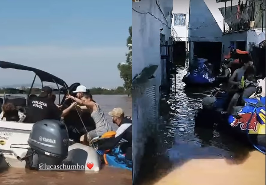 Pedro Scooby, Lucas Chumbo e outros surfistas ajudam vítimas de chuvas no RS