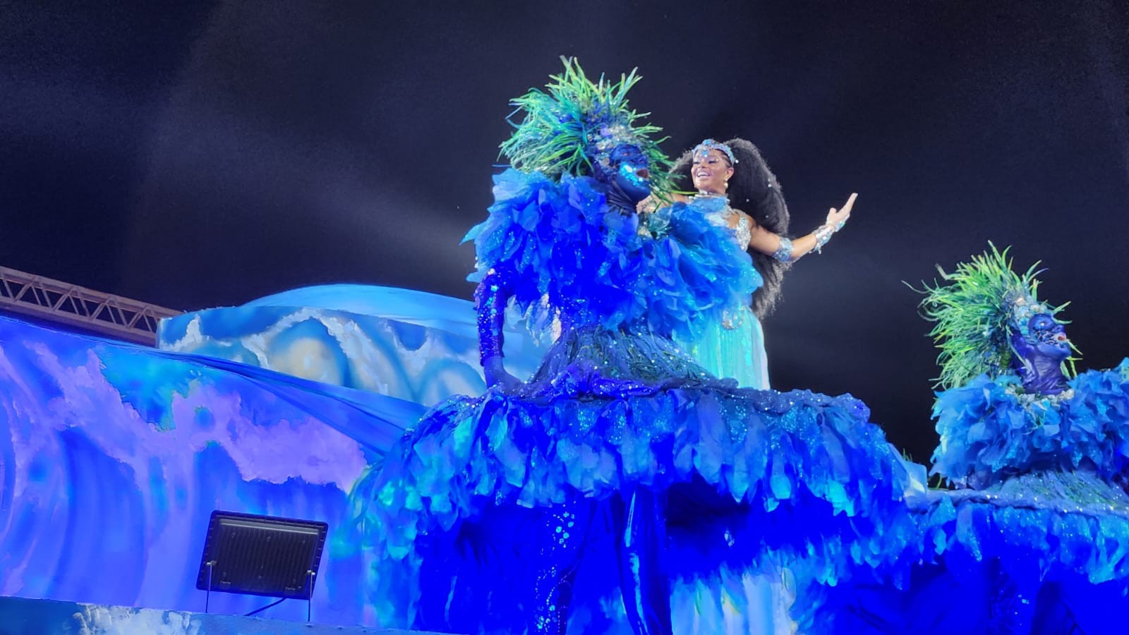 Juliana Alves é Iemanjá na comissão de frente da Unidos da Tijuca no carnaval 2023 — Foto: Felipe Grinberg