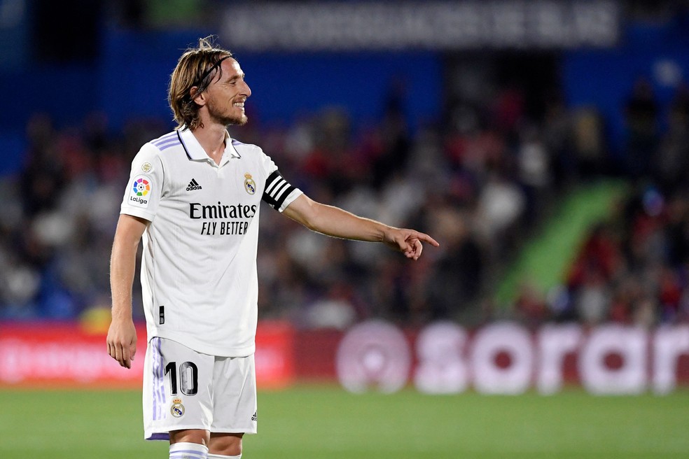 Luka Modric tem 37 anos — Foto: OSCAR DEL POZO CANAS / AFP
