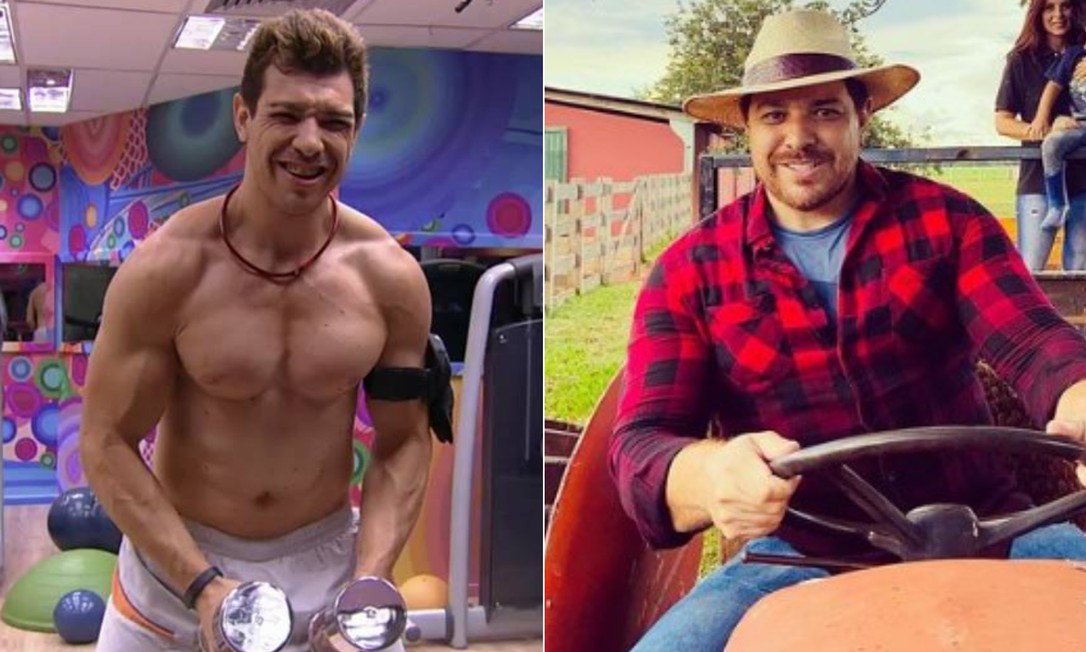 O antes e o depois de Cézar Lima, vencedor do BBB 15 — Foto: Divulgação