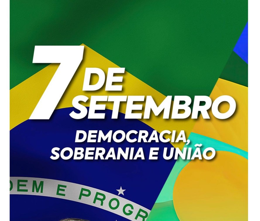 Logotipo de convocação para o desfile do 7 de Setembro criado pelo governo