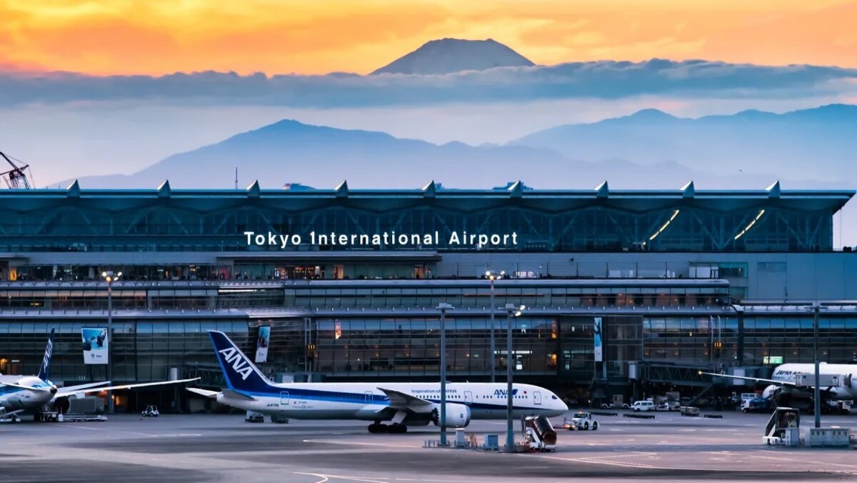 Em quarto lugar, o Aeroporto Internacional de Tóquio conhecido comumente como Aeroporto Haneda, no Japão — Foto: Reprodução