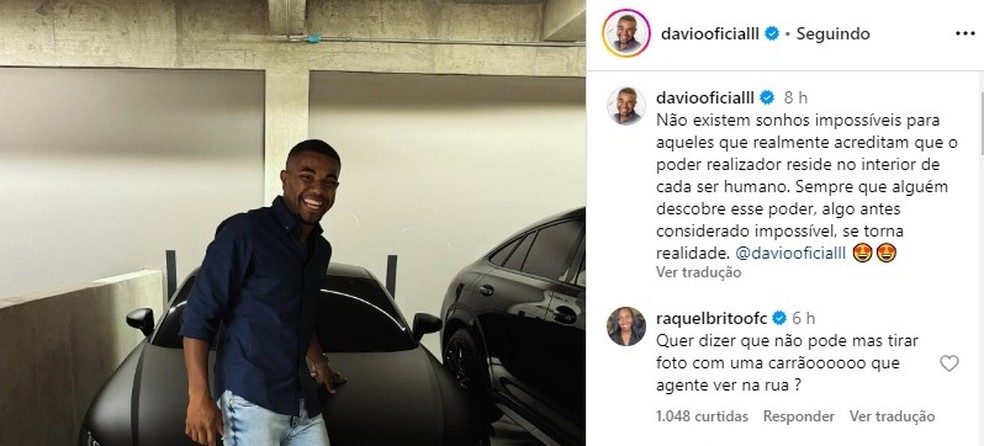 Irmã sai em defesa de Davi em publicação — Foto: Reprodução/Instagram