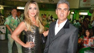 Rogério de Andrade e Fabíola de Oliveira, mulher do bicheiro e patrono da Mocidade Independente de Padre Miguel — Foto: Arquivo