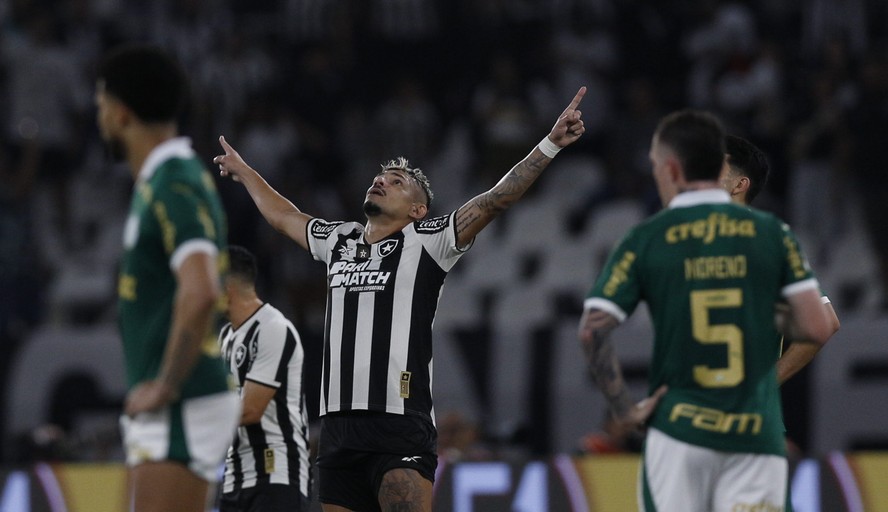 Tiquinho Soares marcou para o Botafogo sobre o Palmeiras