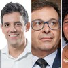 Os candidatos à prefeitura de Recife: João Campos (PSB), Daniel Coelho (PSD), Gilson Machado (PL) e Dani Portela (PSOL) - Câmara dos Deputados,  Isac Nóbrega /PR e Alepe