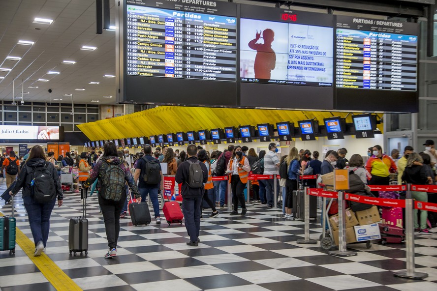 Saguão do Aeroporto de Congonhas, em SP. Já licitado, aeroporto está no PAC