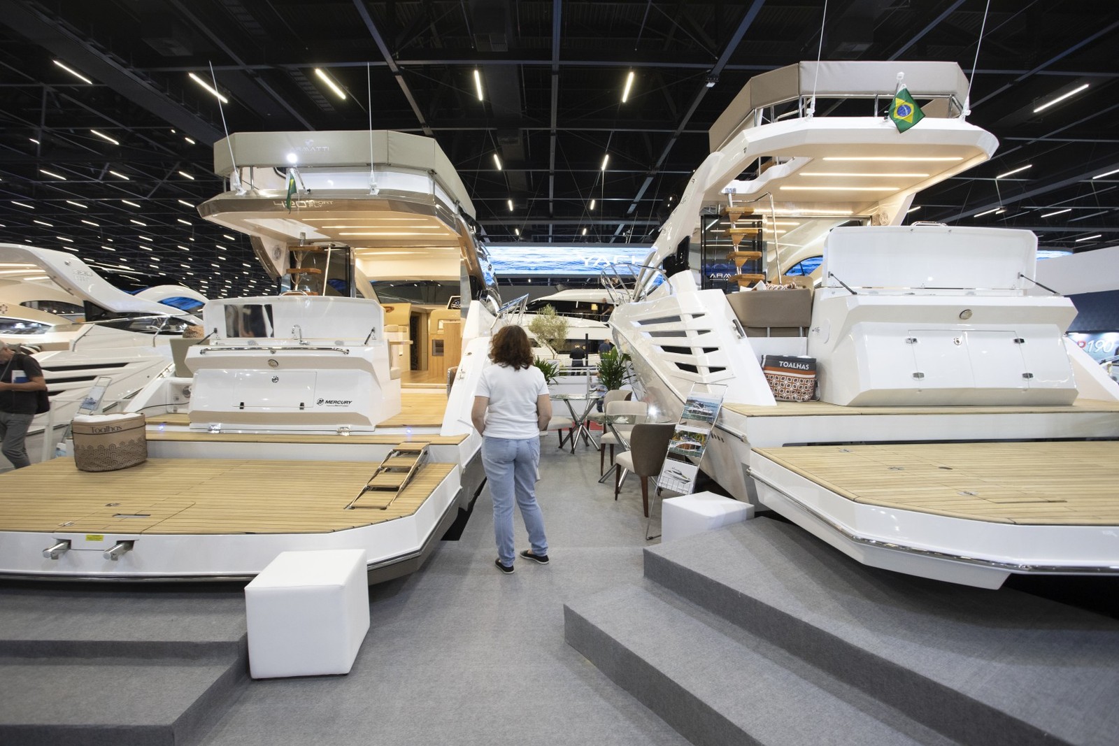 Iates de luxo, lanchas, a São Paulo Boat Show deve movimentar R$ 500 milhões. Foto: Edilson Dantas - 21/09/2023