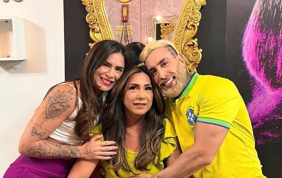 Djidja Cardoso, Cleusimar e Ademar — Foto: Reprodução/Redes sociais